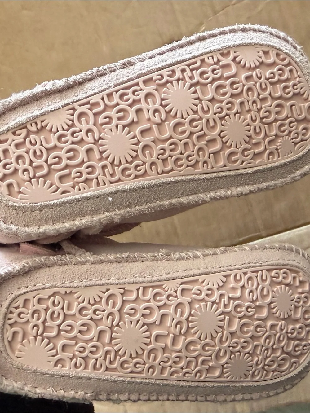 UGG Blush Pink Sheepskin Slipper Pair